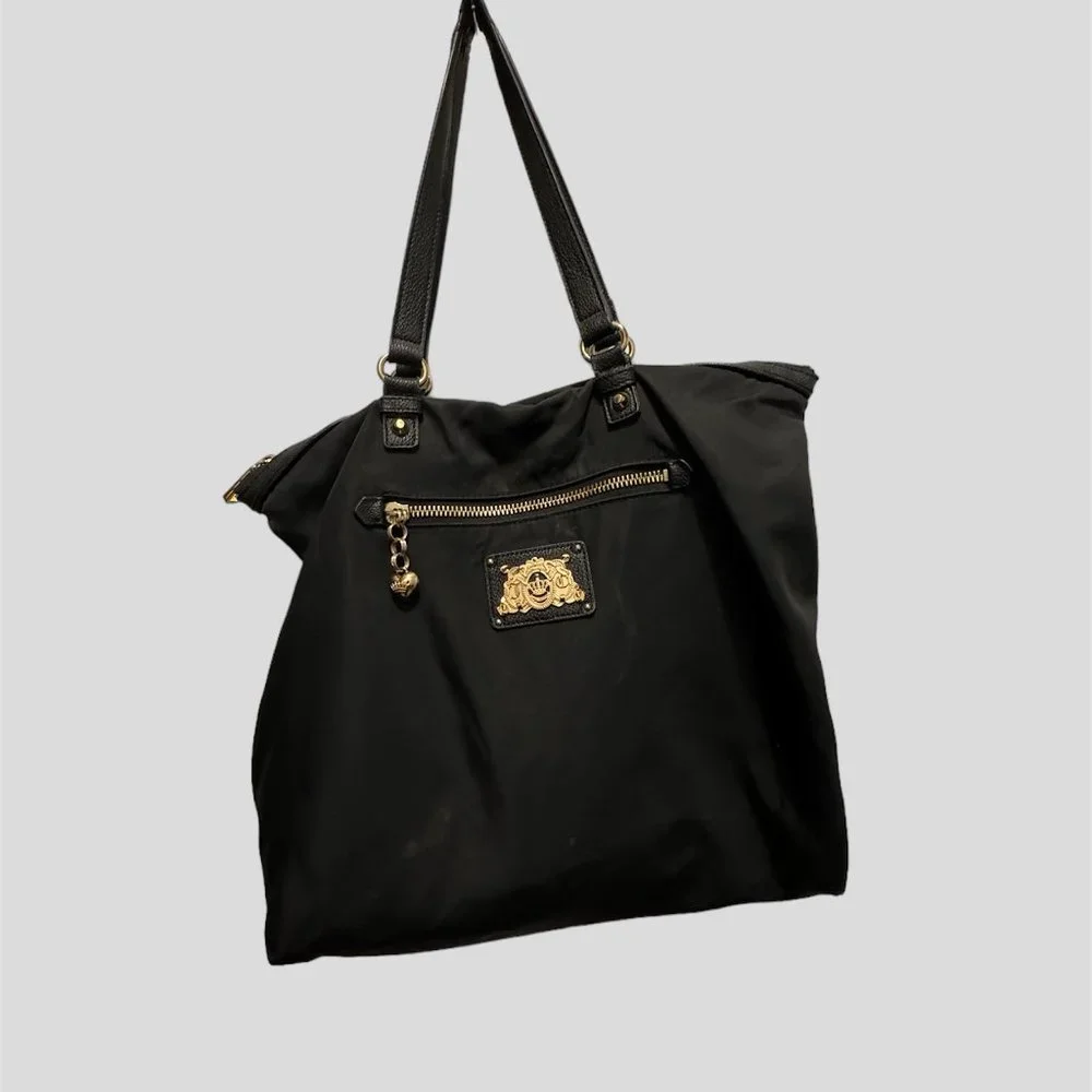 Juicy Couture black nylon shoulder bag
